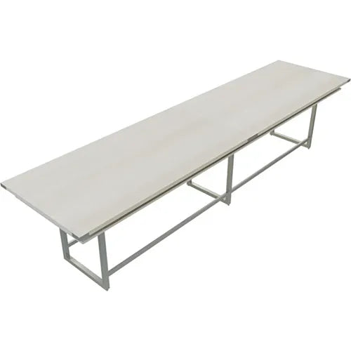 Safco Mirella Conference Table, Standing-Height, 16'L, Rectangle, White Ash