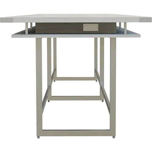 Safco Mirella Conference Table, Standing-Height, 16'L, Rectangle, White Ash