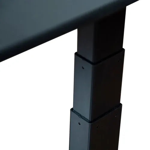 Luxor 60" Electic Stand Up Desk - 3-Stage Dual-Motor - Black Oak Top with Black Frame