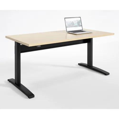 RightAngle Bonita Electric Height Adjustable Desk 30"x60", Hardrock Maple w/Black Base