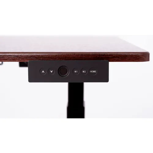 Luxor 60" Electic Stand Up Desk - 3-Stage Dual-Motor - Dark Walnut Top with Black Frame